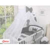 Babybett Moskitonetz aus Chiffon - Little Prince/Princess anthrazit