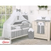 Babybett Moskitonetz aus Chiffon - Little Prince/Princess anthrazit