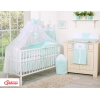 Babybett Moskitonetz aus Chiffon - Little Prince/Princess minze