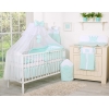 Babybett Moskitonetz aus Chiffon - Little Prince/Princess minze