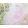 Moskitonetz mit Stange für Babybett in Rosa Mädchen