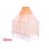 Babybett Moskitonetz aus Chiffon - pfirsich