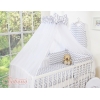 Babybett Moskitonetz aus Chiffon - Simple chevron grau