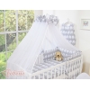 Babybett Moskitonetz aus Chiffon - Simple Elefant grau