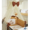 Babybett Moskitonetz aus Chiffon - Teddy Bär Barnaba braun