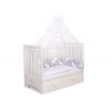 Babybett Moskitonetz aus Chiffon - weiß