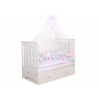 Babybett Moskitonetz aus Chiffon - weiß