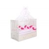Babybett Moskitonetz aus Chiffon - weiß