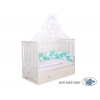 Babybett Moskitonetz aus Chiffon - weiß