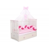 Babybett Moskitonetz aus Chiffon - rosa