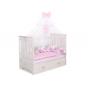 Babybett Moskitonetz aus Chiffon - rosa
