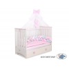 Babybett Moskitonetz aus Chiffon - rosa