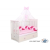 Babybett Moskitonetz aus Chiffon - rosa