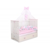 Babybett Moskitonetz aus Chiffon - rosa