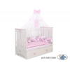 Babybett Moskitonetz aus Chiffon - rosa