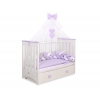 Babybett Moskitonetz aus Chiffon - Lila