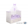 Babybett Moskitonetz aus Chiffon - Lila