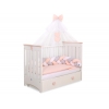 Babybett Moskitonetz aus Chiffon - beige