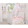 Babybett Moskitonetz aus Chiffon - beige