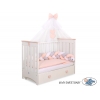 Babybett Moskitonetz aus Chiffon - beige