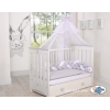 Babybett Moskitonetz aus Chiffon - grau