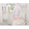 Babybett Moskitonetz aus Chiffon - weiß