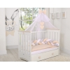 Babybett Moskitonetz aus Chiffon - weiß