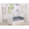 Babybett Moskitonetz aus Chiffon - Anthrazit