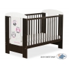 Babybett Weiß Braun 120x60cm Eulen 5017-04-429