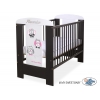 Babybett Weiß Braun 120x60cm Eulen 5017-04-429