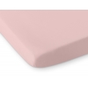 Babybett Spannbettlaken aus Baumwolle 120x60cm weiß- altrosa