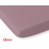 Babybett Spannbettlaken aus Baumwolle 120x60cm weiß- pastellviolett
