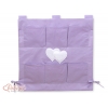 Babybetttasche - Hängende Herzen lila