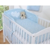 Babybettwäsche Set 2-tlg - Hängende Herzen blaue Blümchen