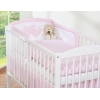 Babybettwäsche Set 3-tlg - Hängende Herzen rosa kariert