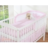 Babybettwäsche Set 3-tlg - Hängende Herzen rosa kariert