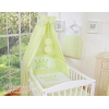 Babybettwäsche Set 5-tlg mit Babybett Himmel - Little Prince/Princess grun