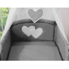 Babybettwäsche Set 5-tlg 60x120 Babybett Anthrazit