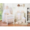 Babybettwäsche Set 5-tlg mit Himmel - Hängende Herzen Beige - Punktemuster