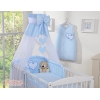 Blau Babybettwäsche Set 5-tlg mit Himmel - Hängende Herzen