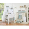Babybettwäsche Set 5-tlg mit Himmel - Hängende Herzen braun gestreift