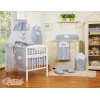 Baby Bettset 60x120 5-tlg mit Himmel - Hängende Herzen Grau-Punkmuster