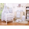 Bettwäsche Set 5-tlg für Babybett 60x120 Schwarz-Punktemuster