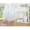 Babybettwäsche Set 5-tlg mit Himmel - Hängende Herzen weiß