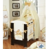 Babybettwäsche Set 5-tlg mit Himmel (L60) - Teddy Bär Barnaba creme