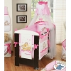 Babybettwäsche Set 5-tlg mit Himmel (L60) - Teddy Bär Barnaba rosa