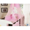 Babybettwäsche Set 5-tlg mit Himmel (S60) - Gute Nacht rosa