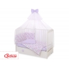 Babybettwäsche Set 5-tlg mit Moskitonetz - Ballerinen lila
