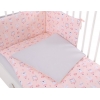 Babybettwäsche Set 5-tlg mit Moskitonetz - Ballerinen rosa