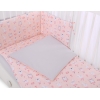 Babybettwäsche Set 5-tlg mit Moskitonetz - Ballerinen rosa